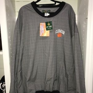 Vintage 90s clemson tigers pullover rain shirt/jacket deadstock